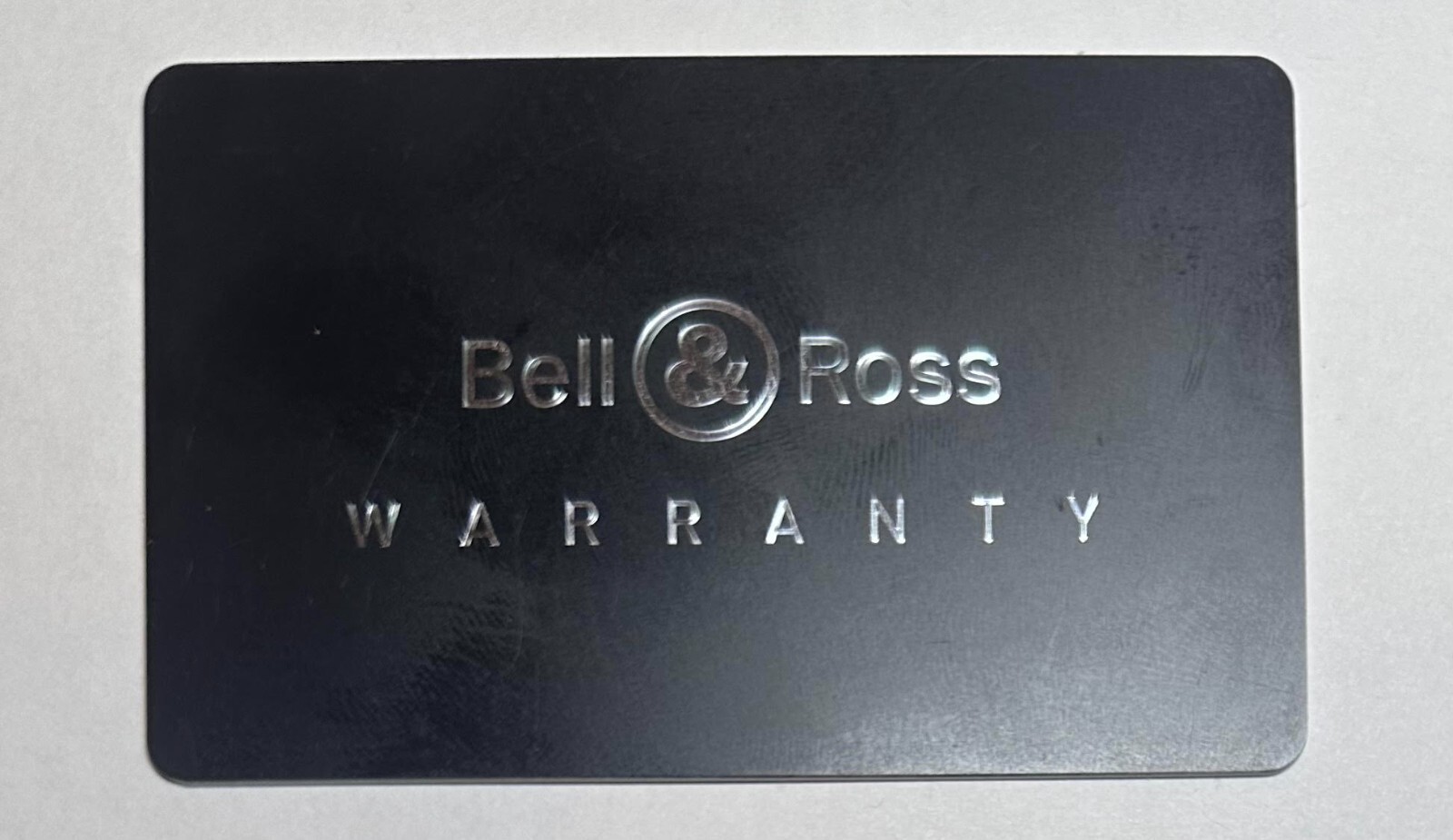 Authentic Bell & Ross Black International Blank Warranty Card Retailer Stamped