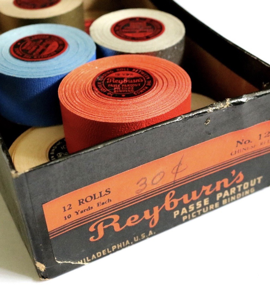 Vintage Reyburn Passe Partout Picture Binding 10 Rolls Original Box Mixed Colors