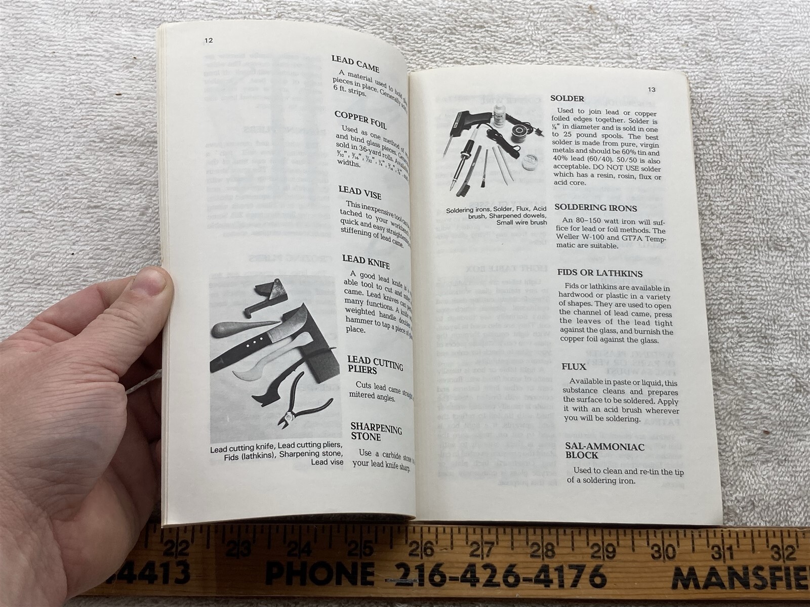 1988 Vintage Working with Stained Glass Paperback by Marianne Warner