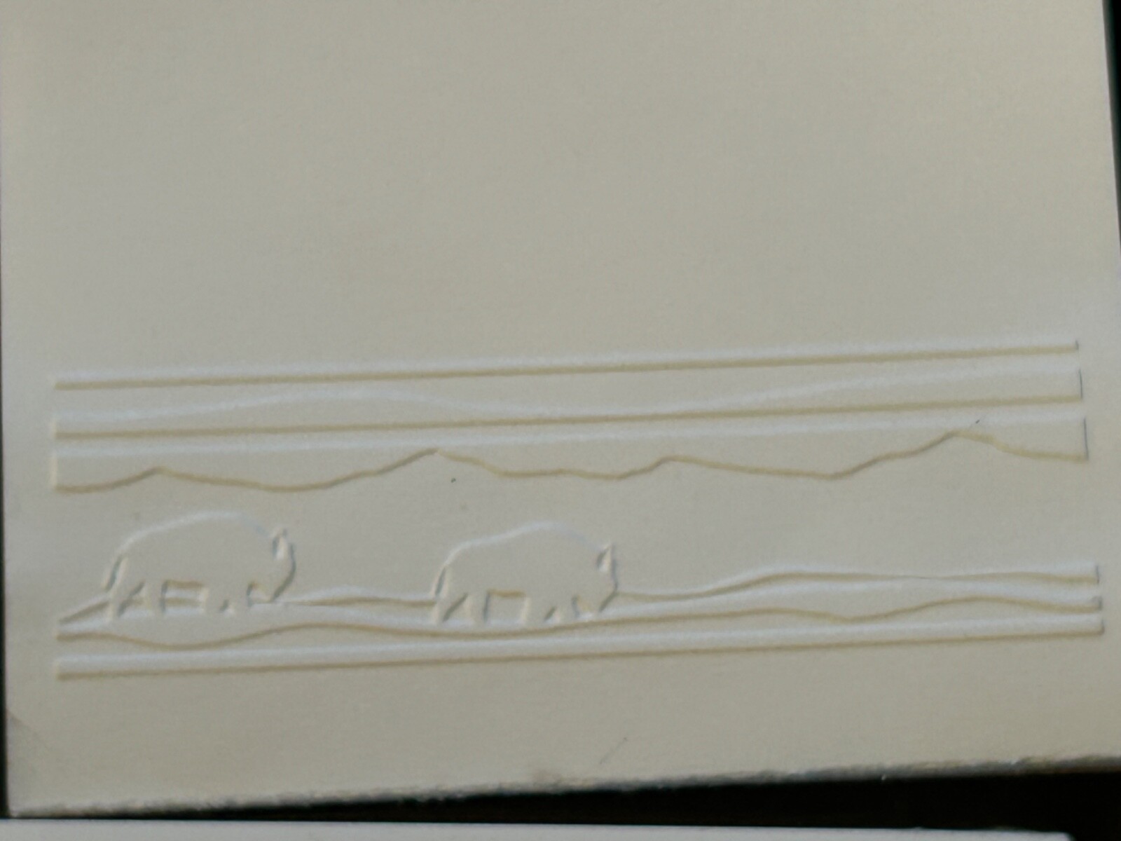 Vintage 80s APACHE DESIGN, Inc. Embossed Paper Tablets BUFFALO Pattern -Qty 4