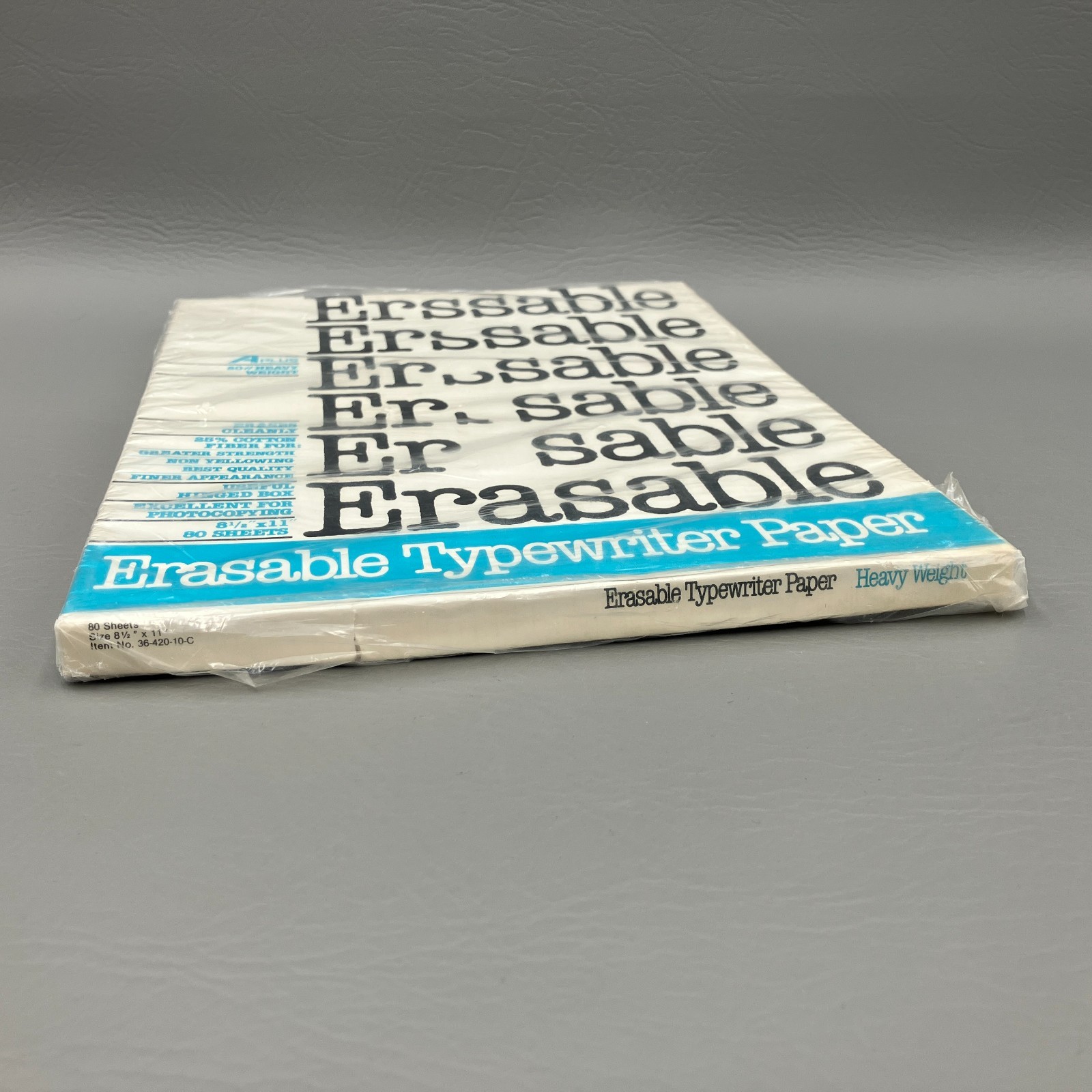 Vintage Erasable Bond Typing Paper 20 lb Heavy Weight 8.5 x 11″ SEALED 80 Sheets