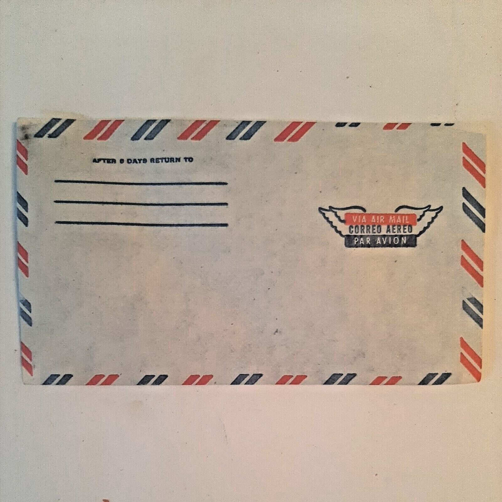 Vintage Air Mail Envelopes Starbright White Wove Red Blue Stripes 1970s Prop