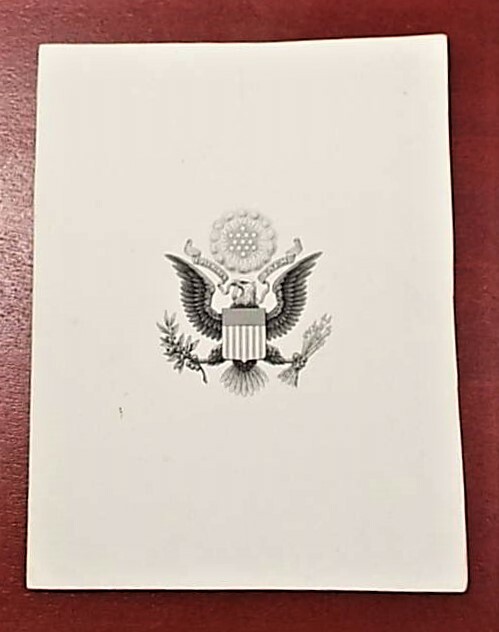 Vintage Presidential Great Seal Of United States Vignette – Original Heavy Paper