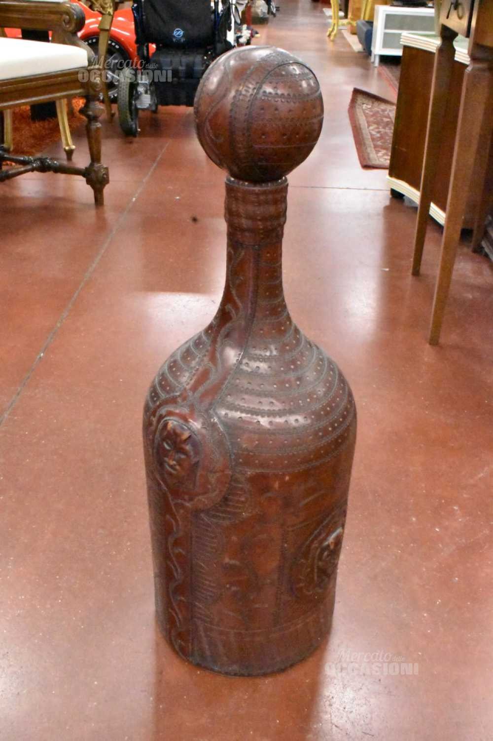 Leather-Lined Bottle With Sfera Cap H 75 Cm