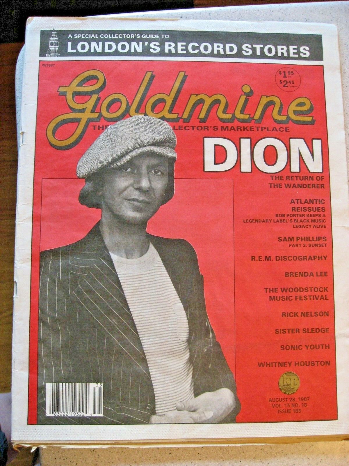 Goldmine The Collector’s Market Place Paper Magazine 1987 Vol 13 No 18 DION