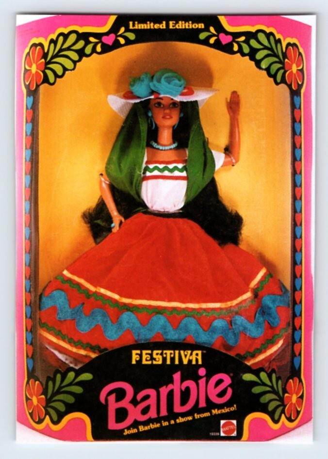 MEXICO FESTIVA BARBIE DOLL 3″X4.5″ Book Clipping Scrapbooking M705B