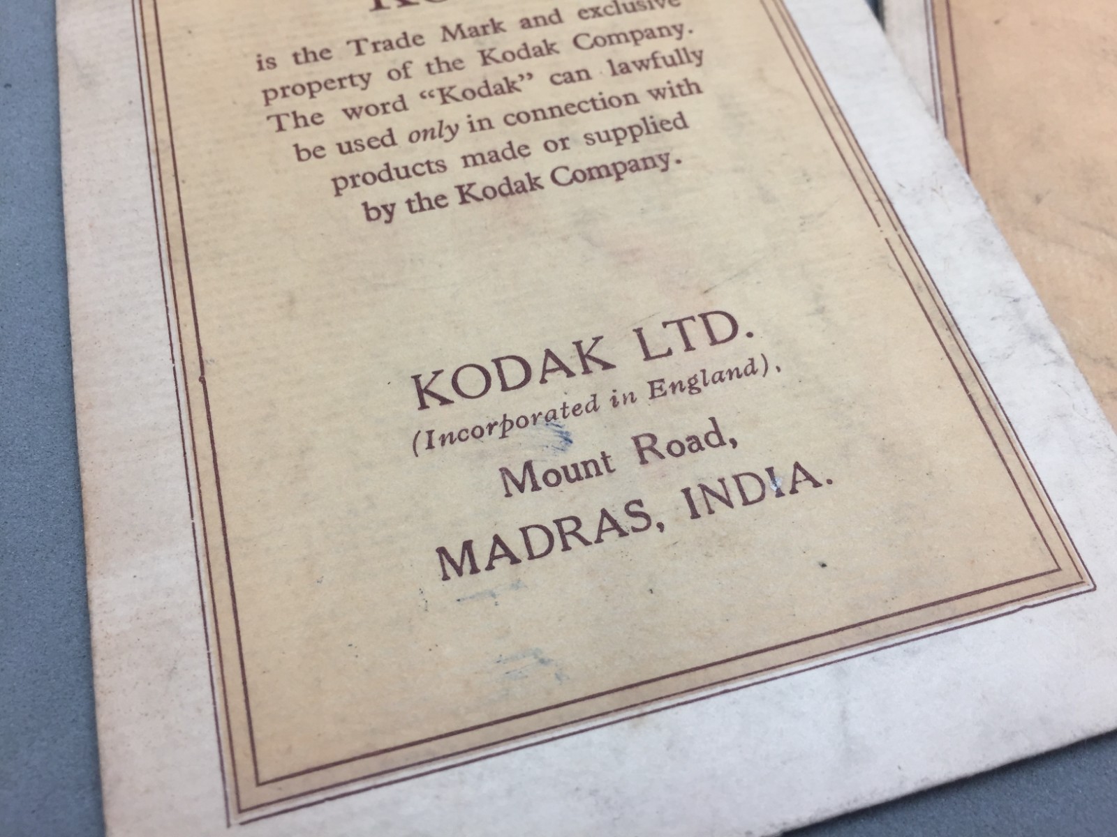 Vintage Kodak Negative Photo Print Envelope Lot 3 Bombay India Early 1900’s UK