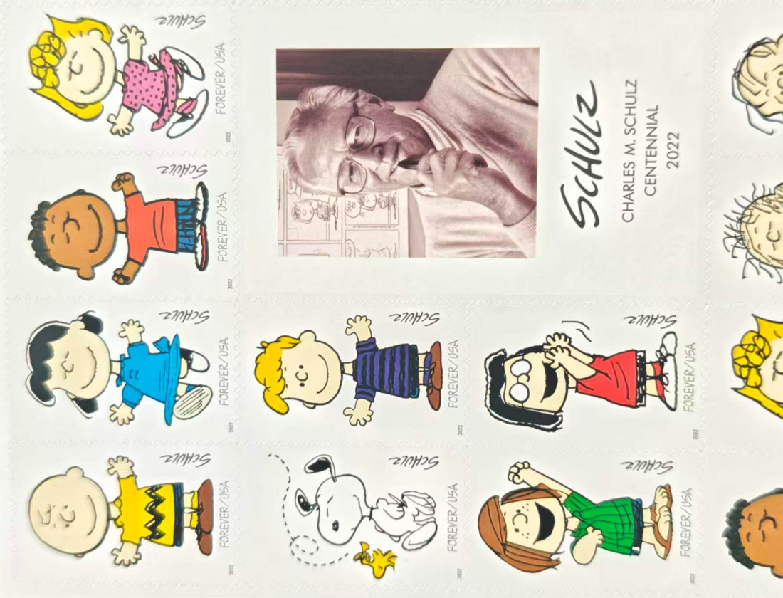 Discount USPS Stamps Pristine MNH Schulz Snoopy Charlie Brown Peanuts Sheet (100