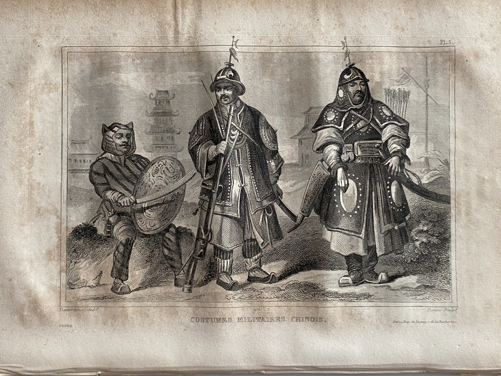 Engraving ‘China – Chinese Military Costume’