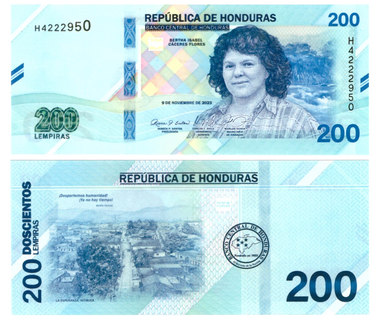 u Reproduction Note Honduras 200 lempiras 2023-2026 Pick #114 5412R