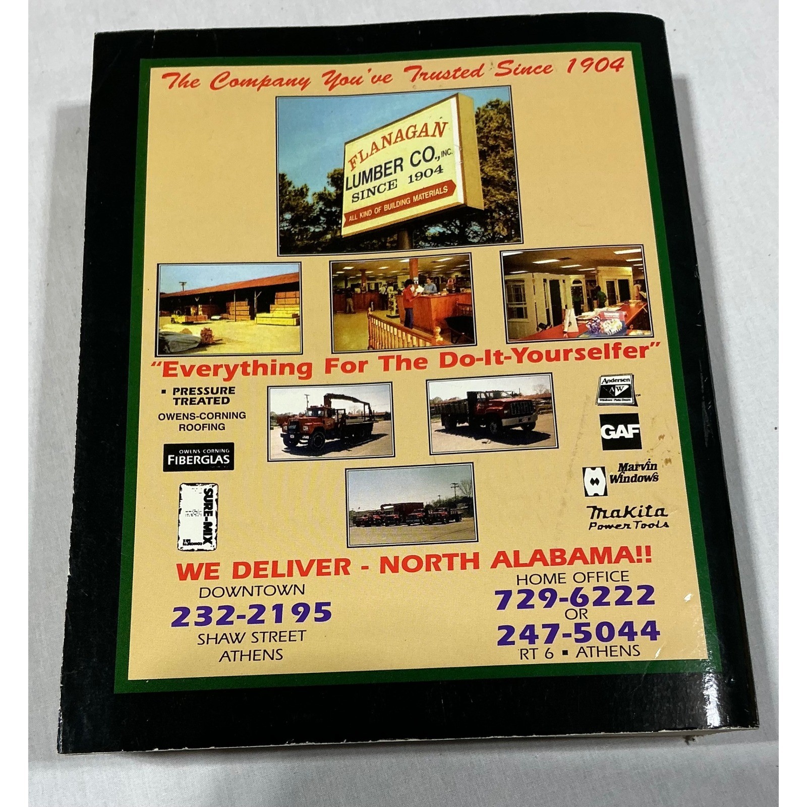 Vintage 1995-96 Valley Area Talking Phone Book Athens Decatur Hartselle AL Retro