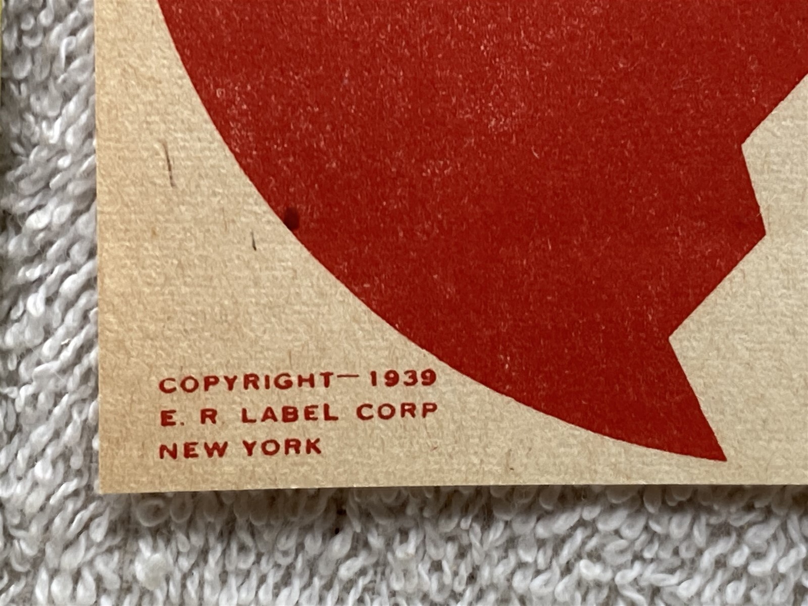 1939 E.R. Label Corp New York Fragile Label Vtg