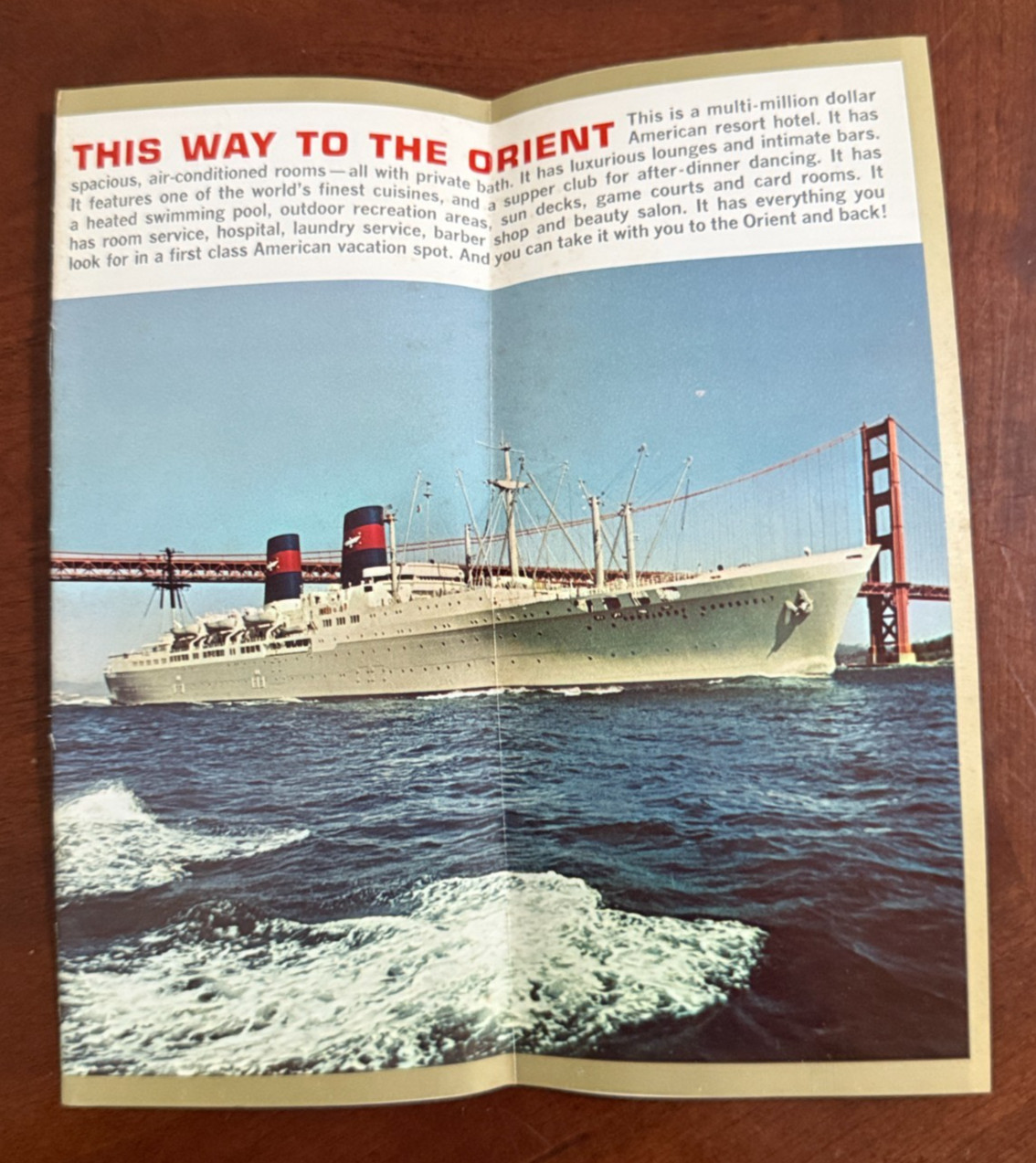 AMERICAN PRESIDENT LINES S.S President Roosevelt Brochure 1962