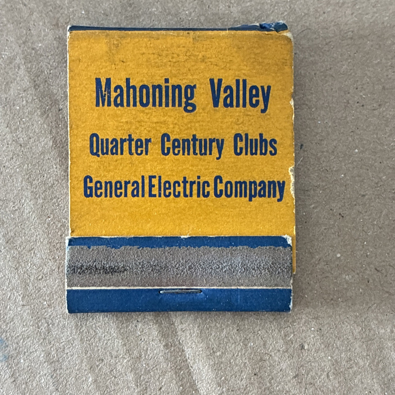 Mahoning Valley Supply Company General Electric Quarter Century Ohio Matchbook