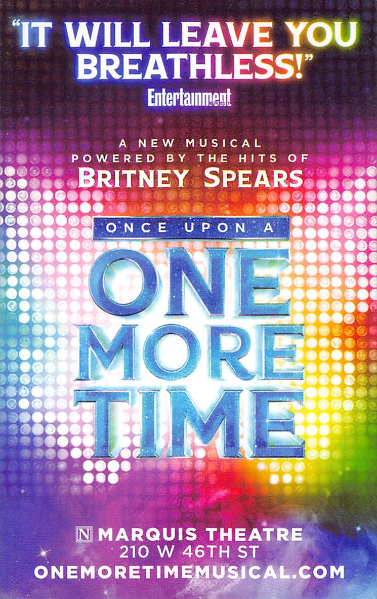 Once Upon a One More Time 2023 ad handbill flyer Broadway NewYork Britney Spears
