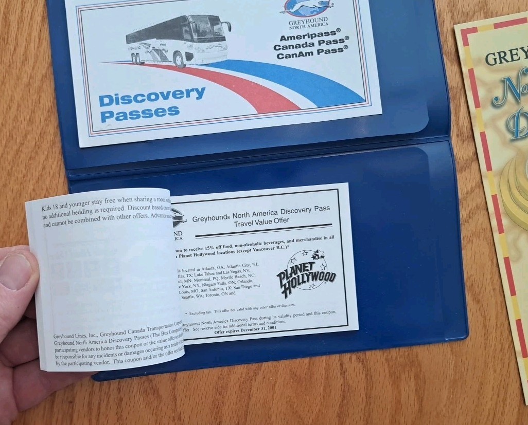 Greyhound Bus Lines Ameripass 2001 Pass Program Guide and Pamphlet Lot