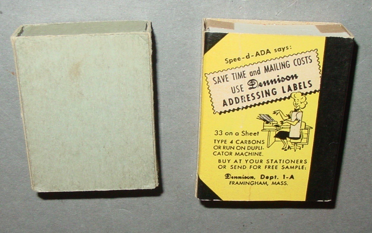 293 Vintage Dennison Gummed Red Border Bottle Craft Labels #217 #209 Mix NOS USA