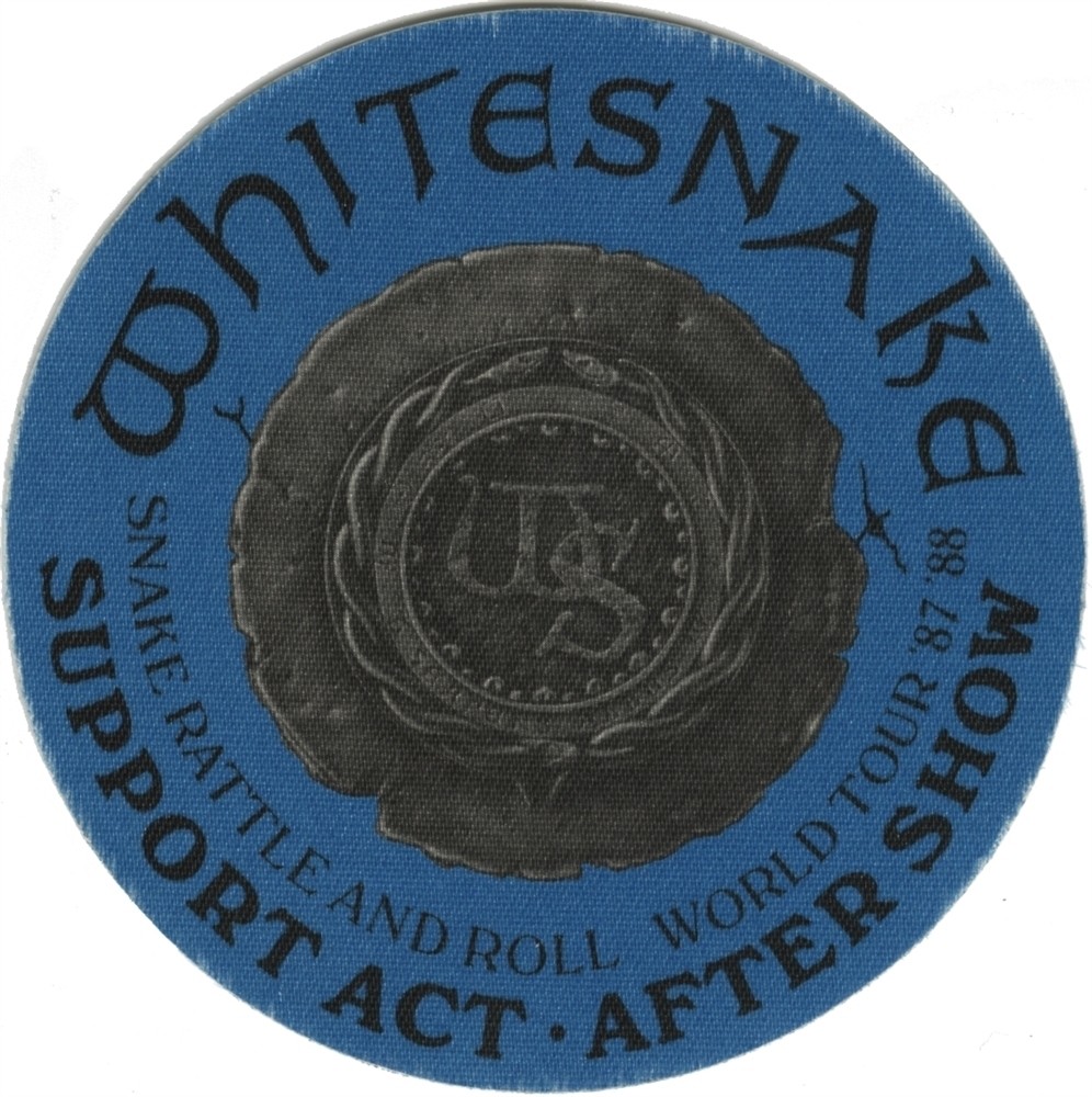 Whitesnake 1987 Here I Go Again concert tour After Show Backstage Pass