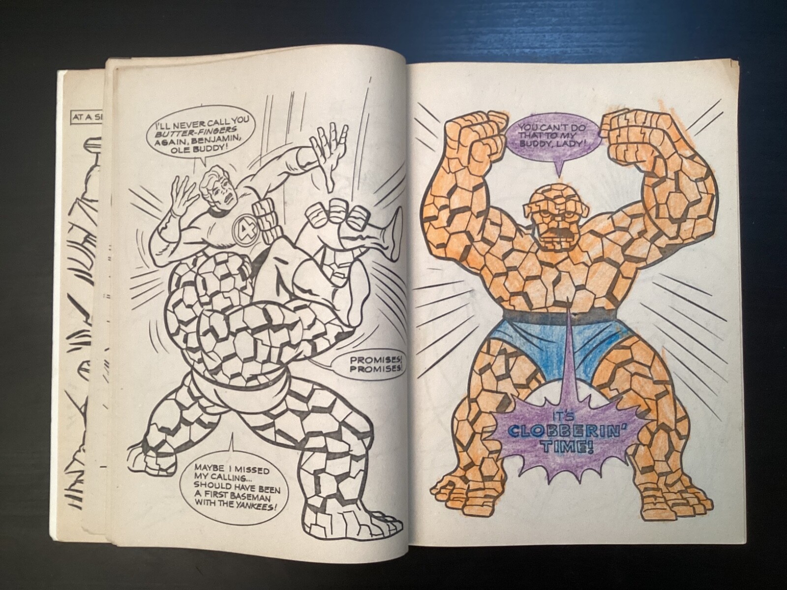 FANTASTIC FOUR meet “THE WITCH” Coloring Book copyright 1977 Marvel Comics Group