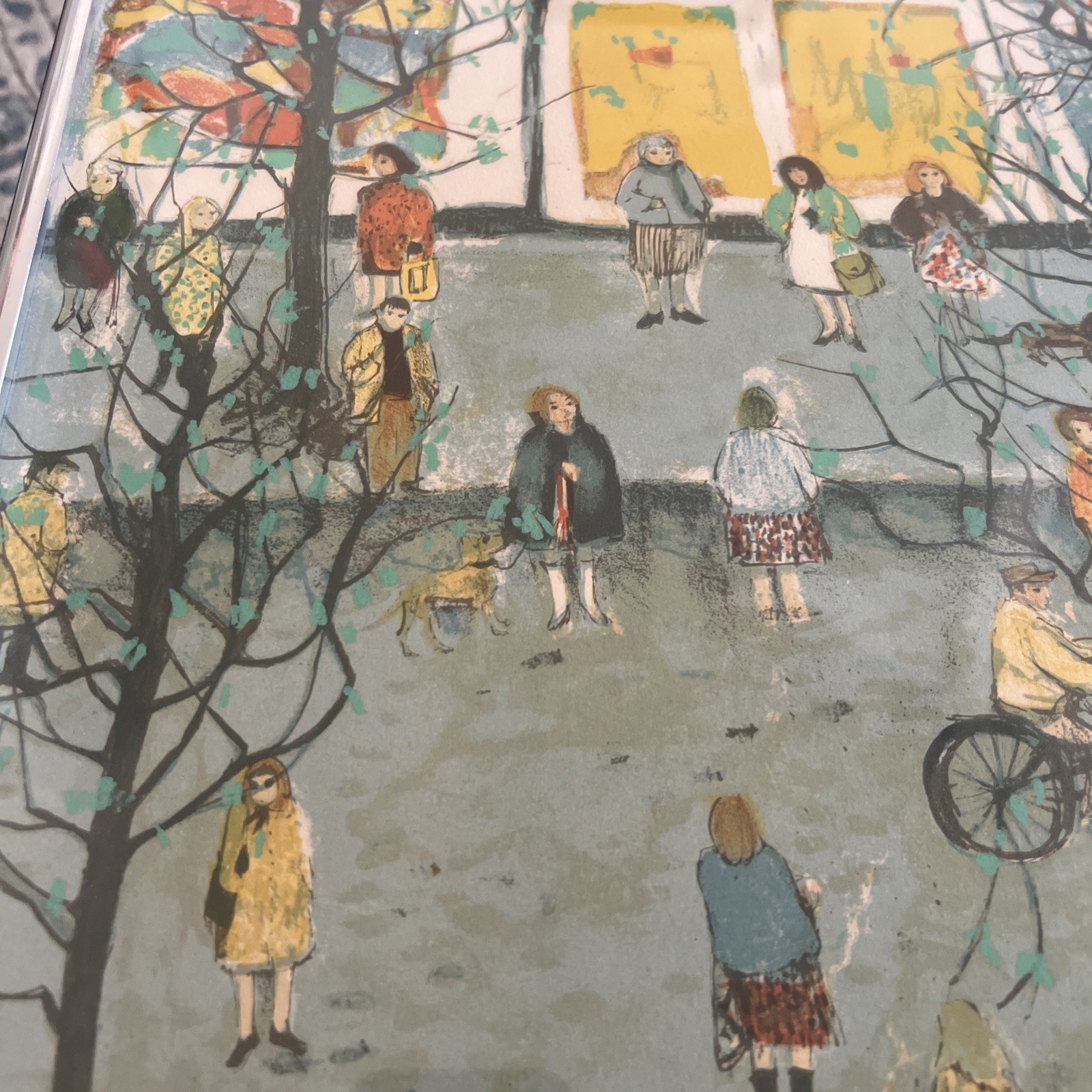 Nathalie Chabrier French Art print Litho Paris Spring Street