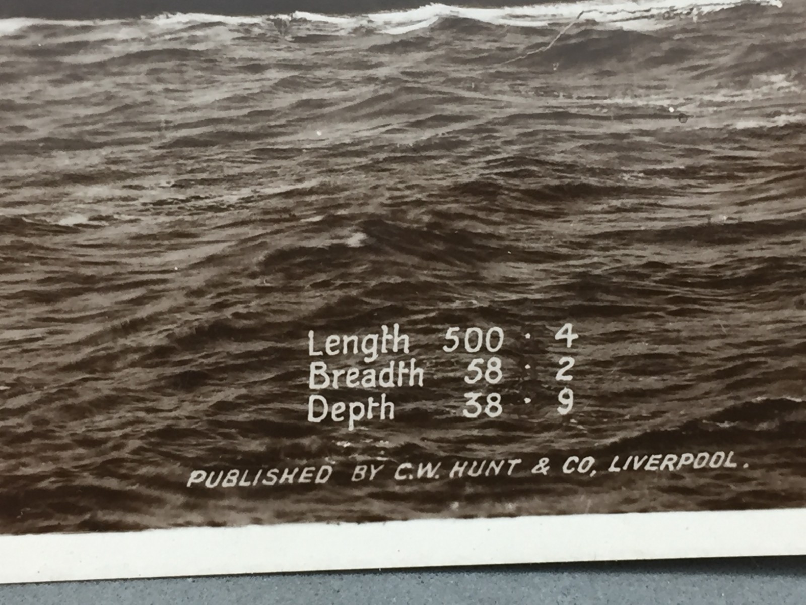 RPPC Ocean Liner S.S. Canada Dominion Line Ship Titanic Connection C.W Hunt