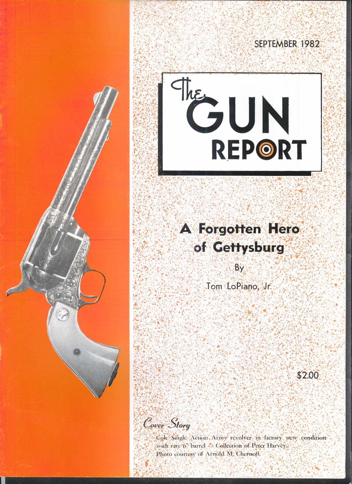 GUN REPORT Colt Single Action Army Gettysburg 9 1982