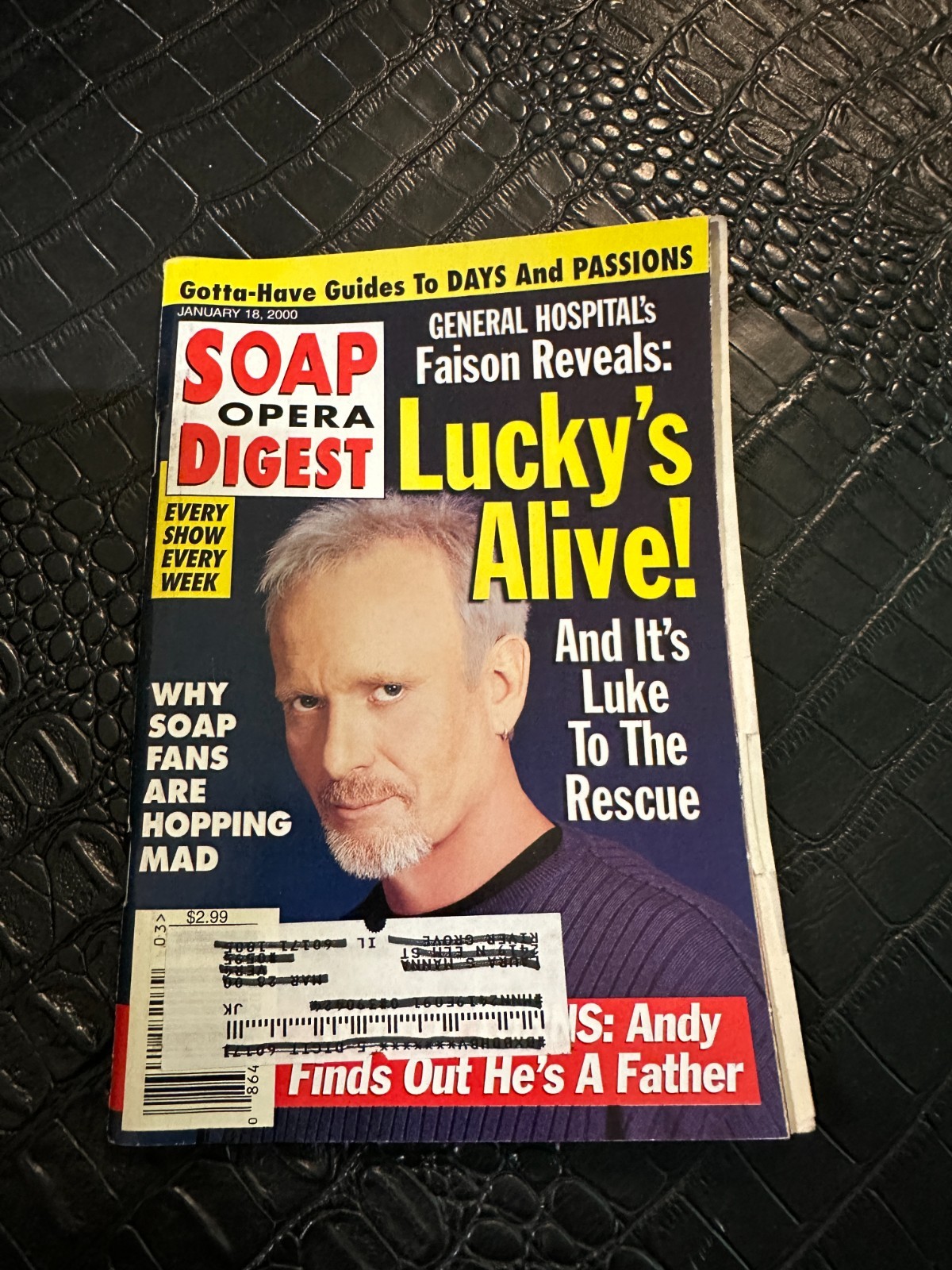 JANUARY 18 2000 – SOAP OPERA DIGEST vintage soap opera magazine