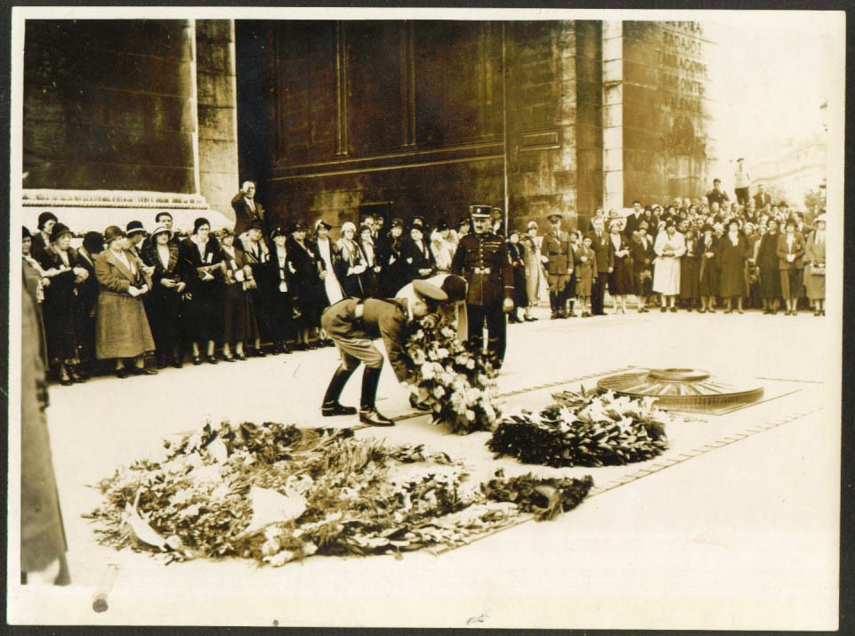 American tour Tomb Unknown Soldier Paris photo 1931