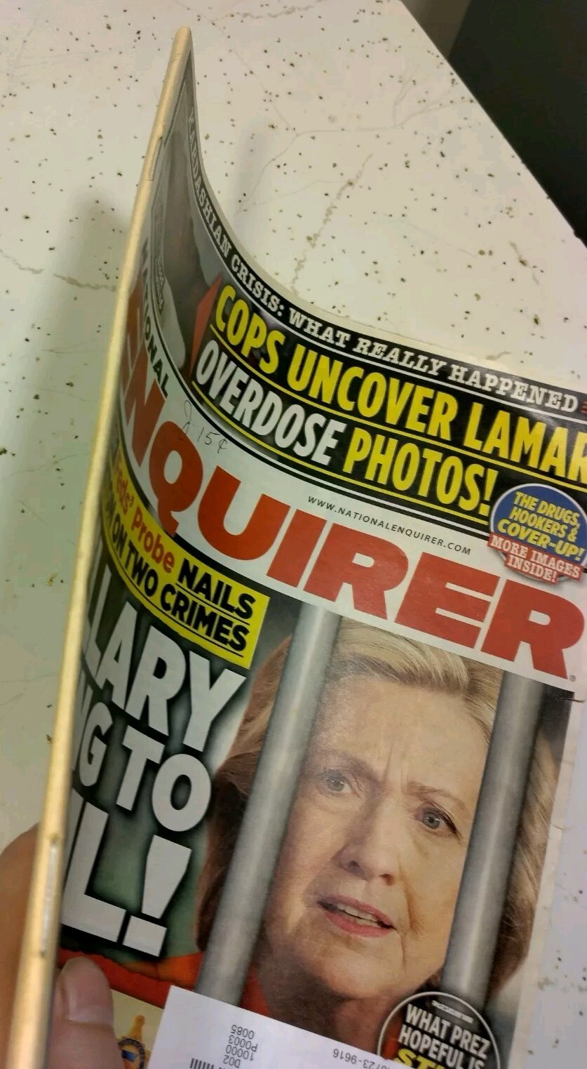 National Enquirer Vintage Hillary Going To Jail! On Cover
