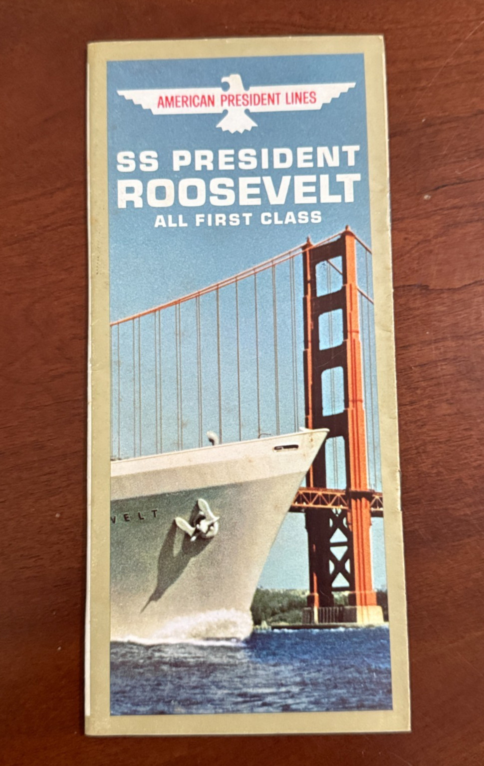 AMERICAN PRESIDENT LINES S.S President Roosevelt Brochure 1962