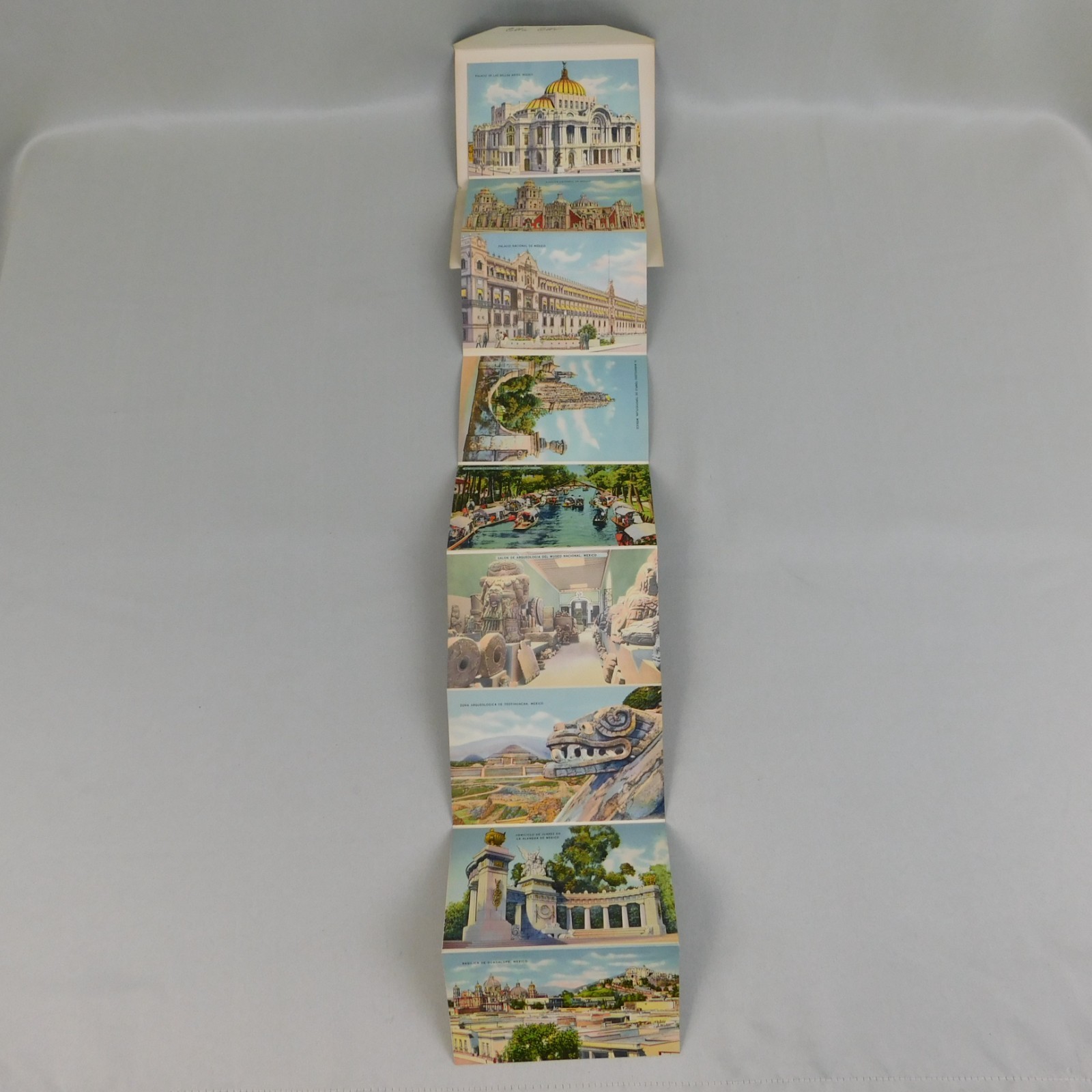 Vintage 30s 40s Views from Mexico Souvenir Photo Folder Postcard