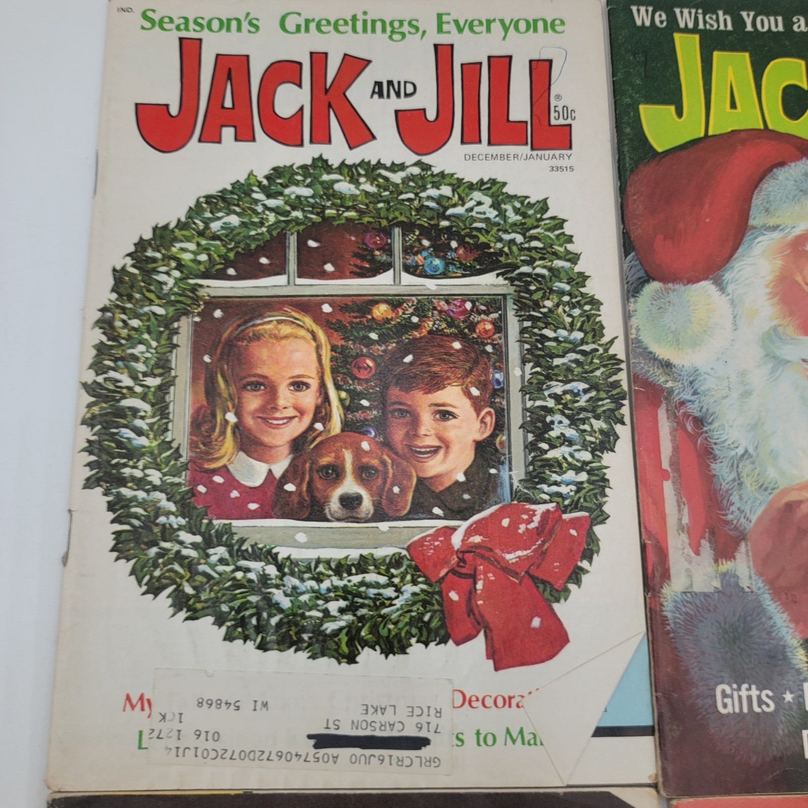 Vintage Jack and Jill Magazine Lot 4 Christmas Issues 1970s Disney Aristocats