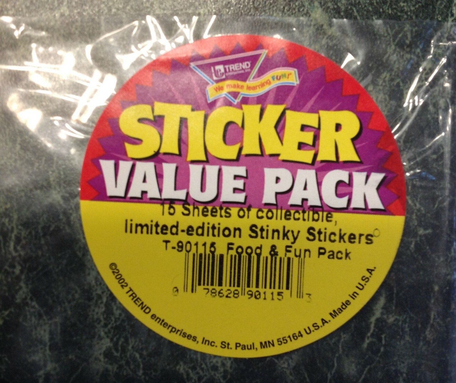 VTG TREND Scratch & Sniff Stinky Sticker Sheet Die Cut CHERRY Scent Ltd Ed RARE