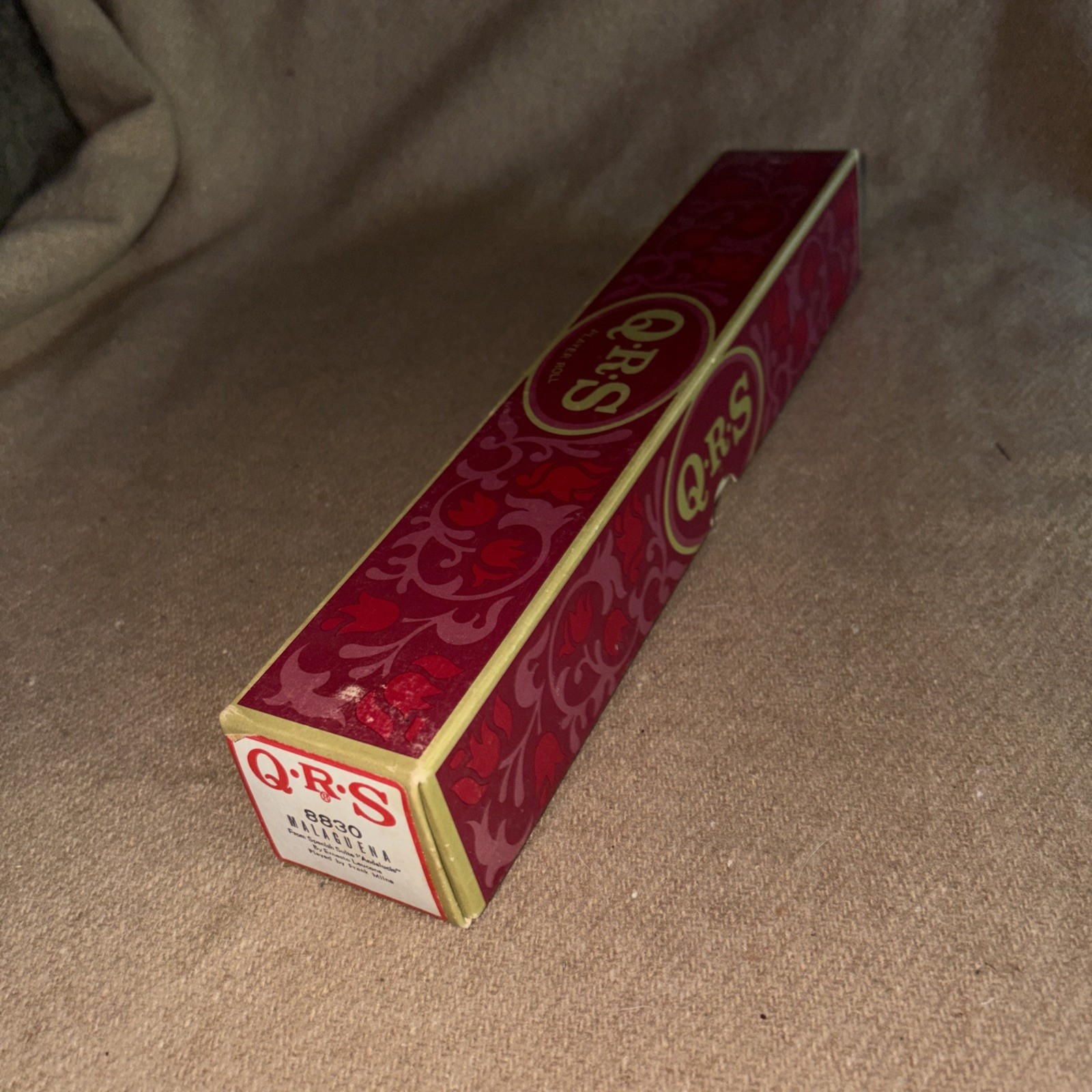 QRS Instrumental Lecuona MALAGUENA Frank Milne 8830 Original Player Piano Roll
