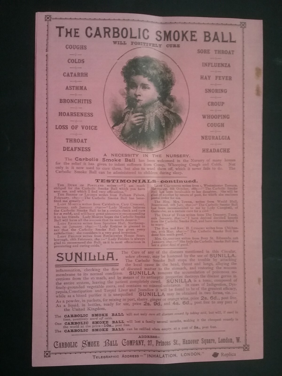 VICTORIAN THE CARBOLIC SMOKE BALL BOOKLET ***(SEE DESCRIPTION FOR DETAILS)***