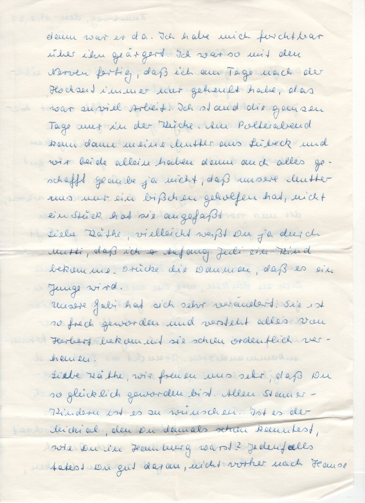 1963 Handwritten German Letter Hamburg Multi Page Family Correspondence