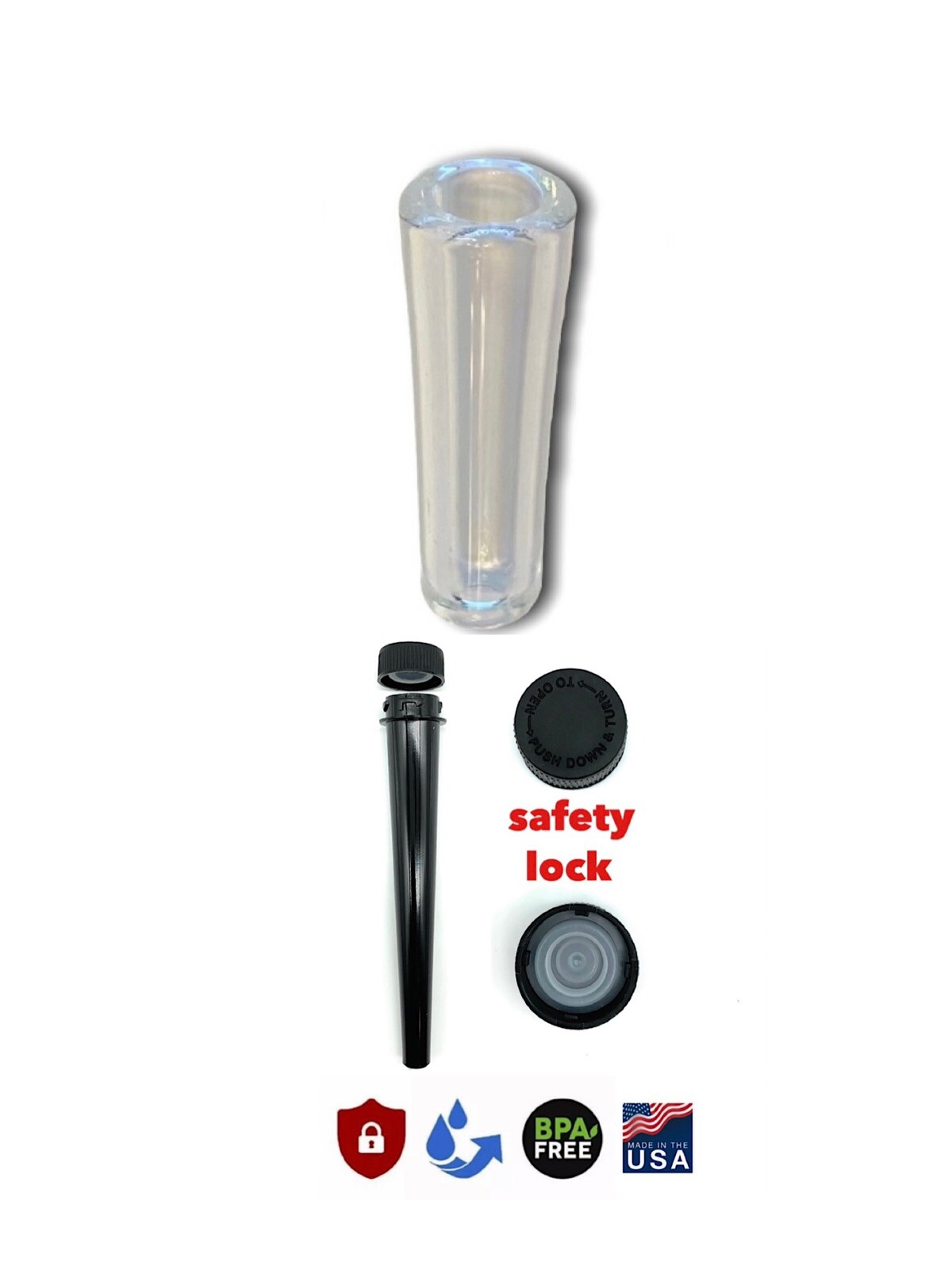 raw cone classic 98 special size pre rolled cone(500 pack)+3pcs tube +glass TIP