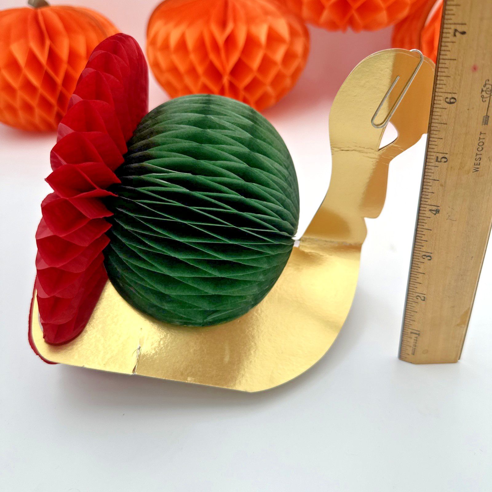 Vintage Set of 9 Fall Thanksgiving Honeycomb Centerpiece Decorations