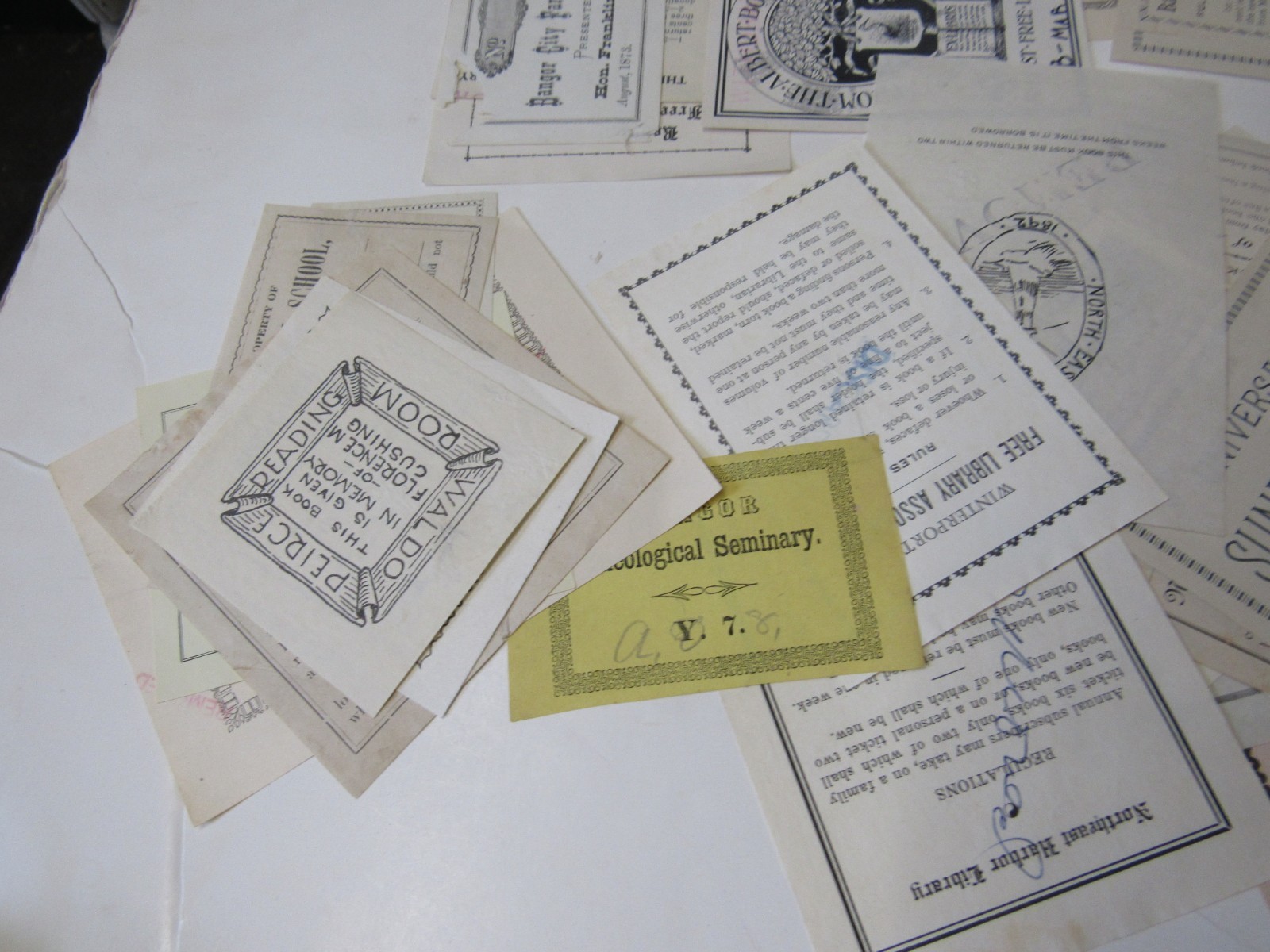 Fifty Library bookplates (some duplicates) late 19th/20th Century