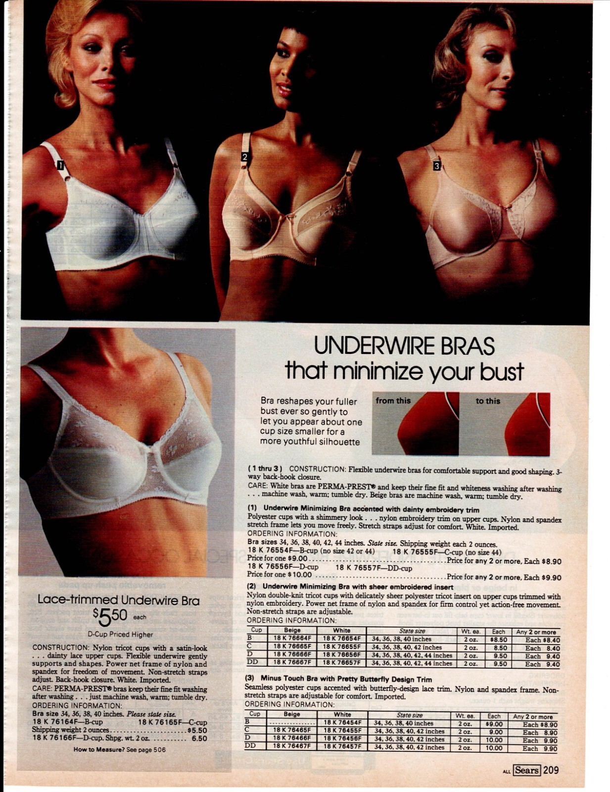 VINTAGE 80’S CATALOG LADIES SLIPS BRAS HOSIERY PHOTO CLIPPING ADS PRINTS