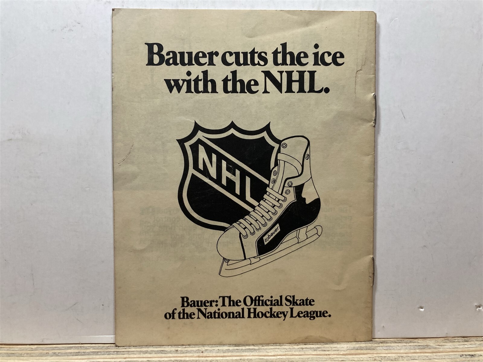1960’s Bauer Caring for Your Speed Skates Booklet NHL Skating Hockey Vtg