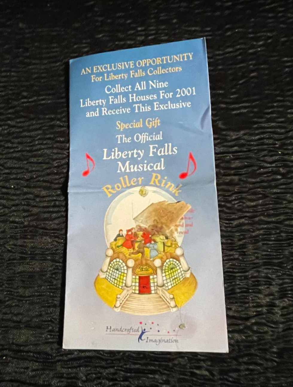 Brochure Flyer ONLY Liberty Falls Musical Roller Rink Advertising 2001 Spec Gift