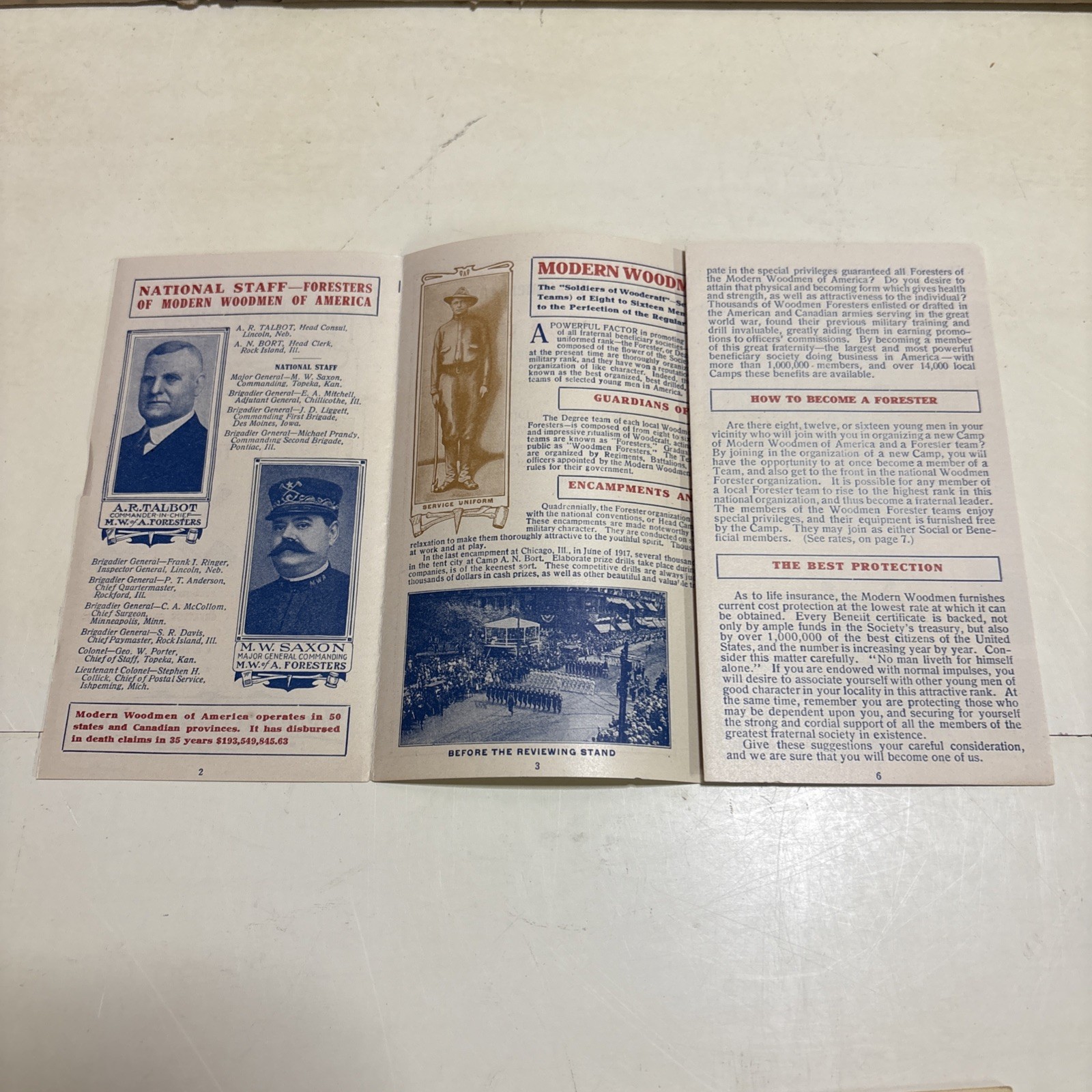 Lot of 6 Vintage Modern Woodmen of America Pamphlets Early 1900’s