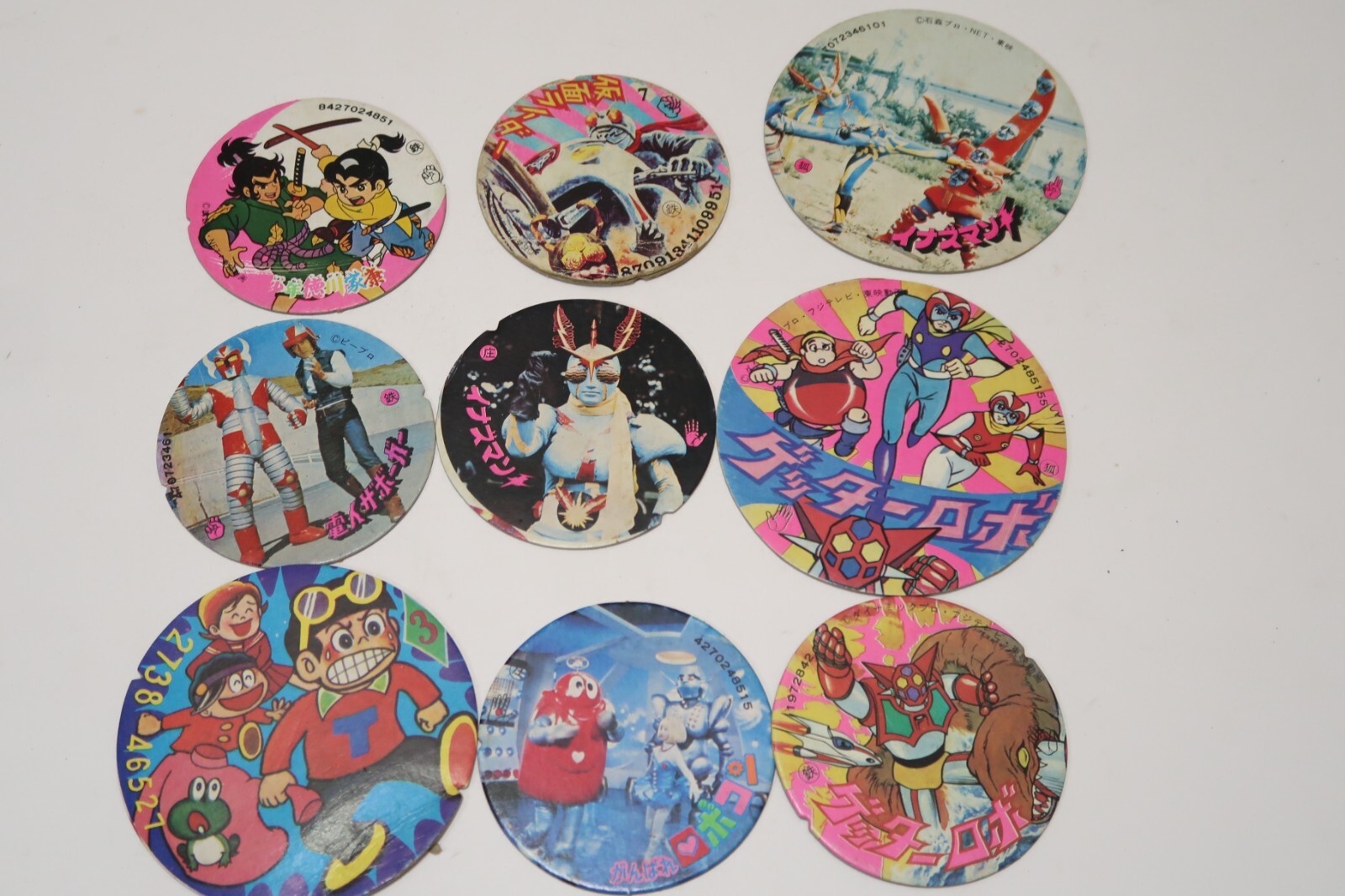 Vintage Japanese Menko Cards Lot – Approx. 140 Pieces Masked Rider Mazinger Z