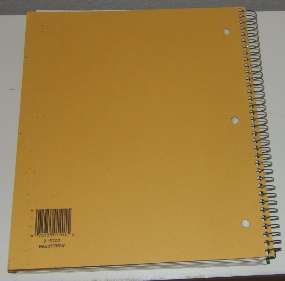 VTG Washtenaw Community College Notebook 200 Sheets 5 Subject 10 Pocket 11″x9″