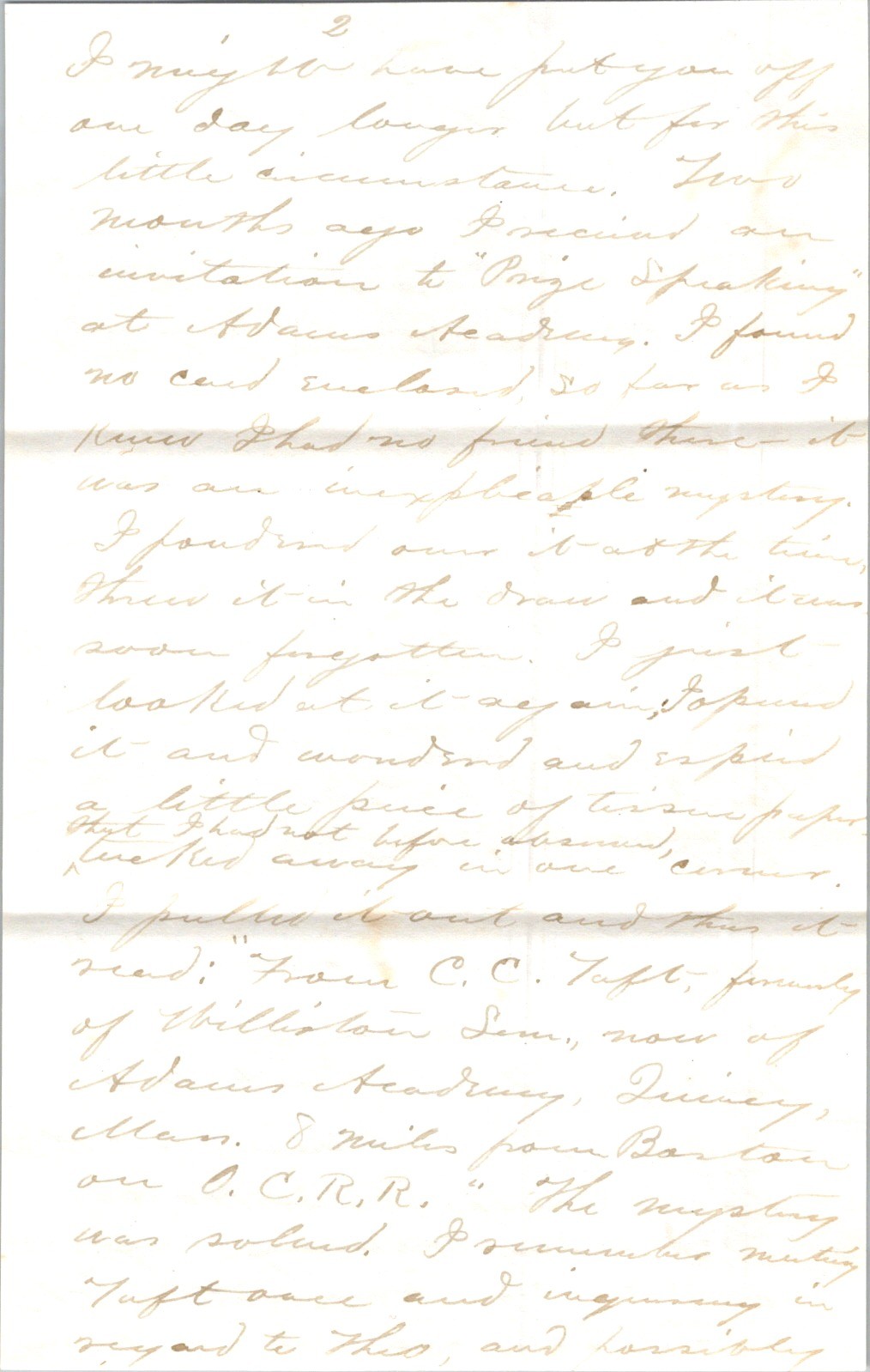 1878 Letter to E. Payson Guild Boston MA w/Envelope & 3-Cent Postage Stamp