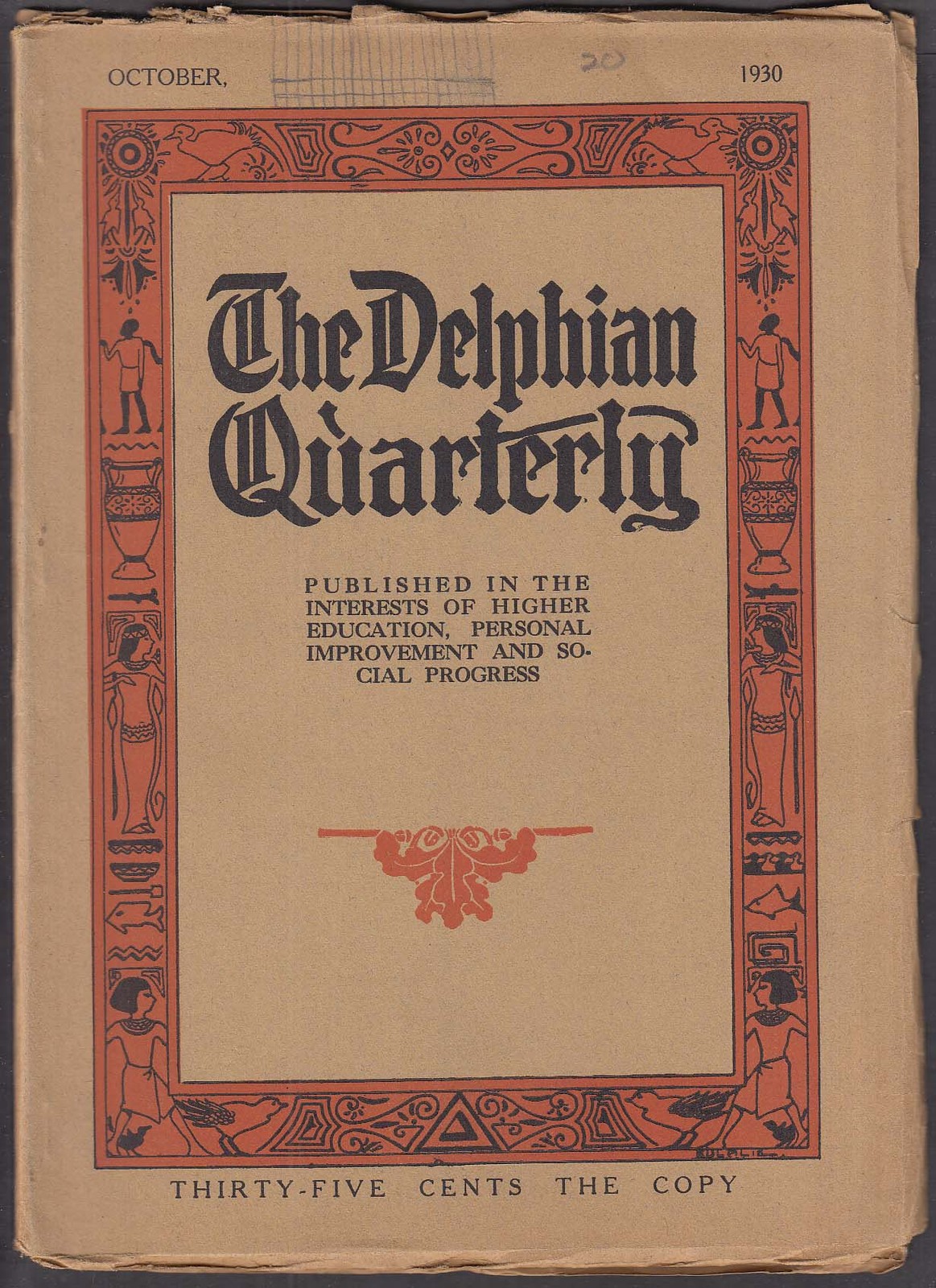 Delphian Society Quarterly Vol 13 #4 Turkish Students at Smyrna + 10 1930