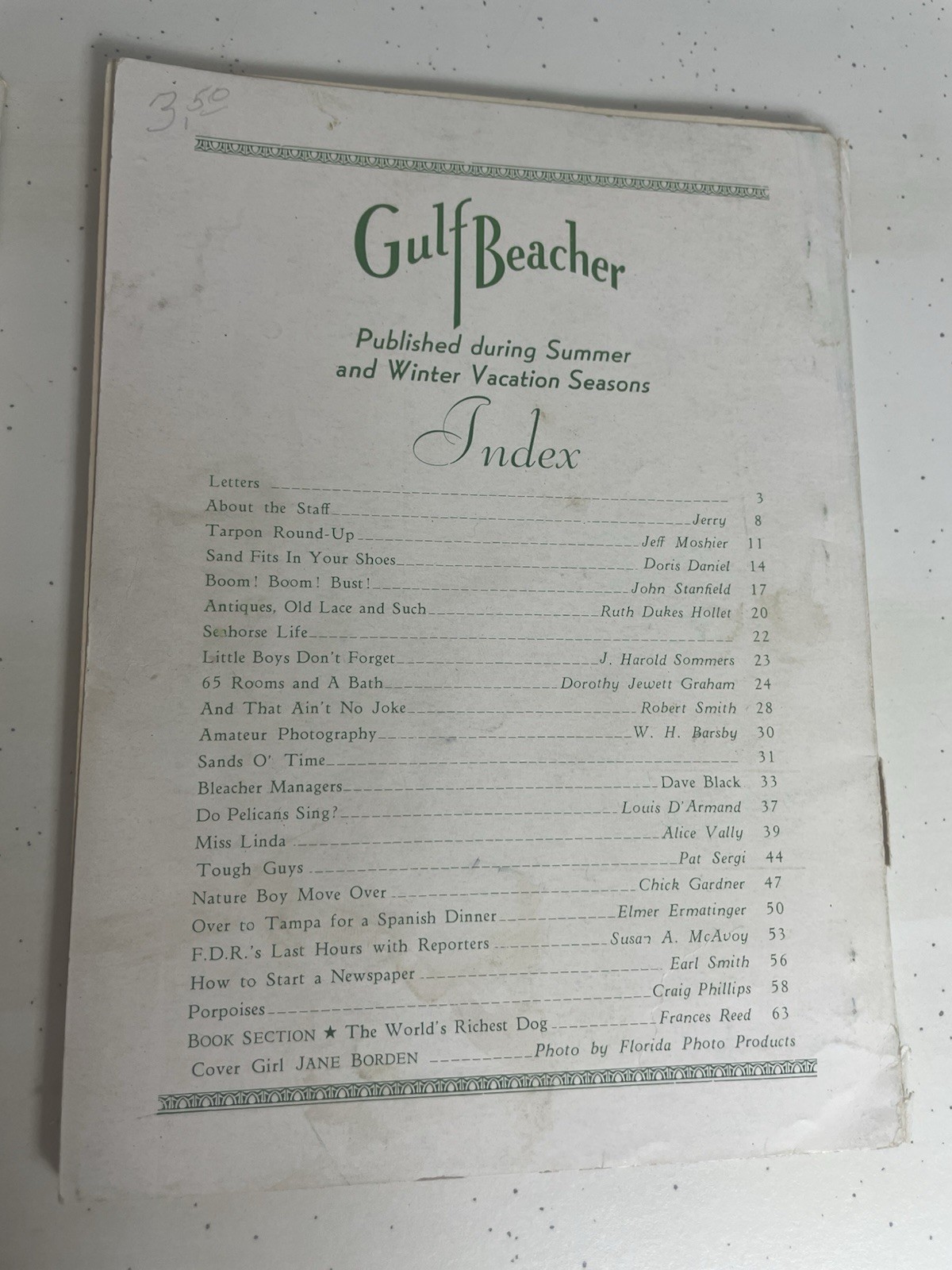 (2) 1950s Florida Tourist Brochure Ephemera Gulf Coast Gulf Beacher Rare 1st Ed