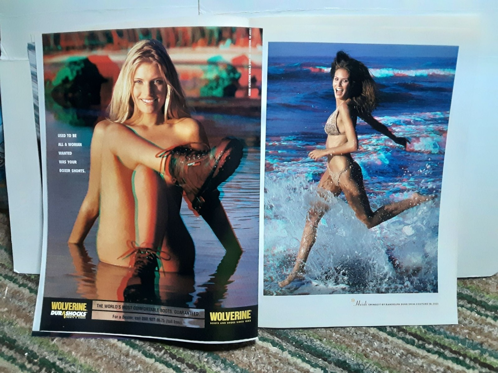Vintage 2000 Swimsuit Models 3D Magazine Photo Feature 19 Page Section