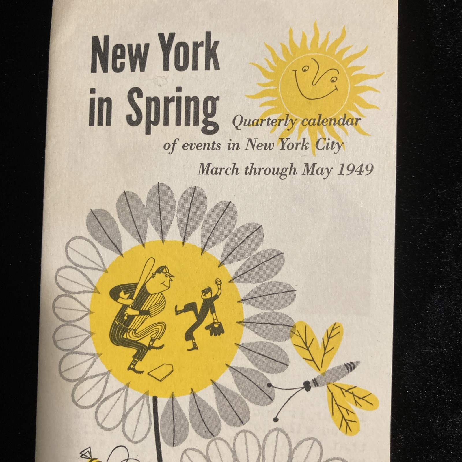 VTG New York City Calendar Of Events Spring 1949 Travel Brochure Visitors Bureau